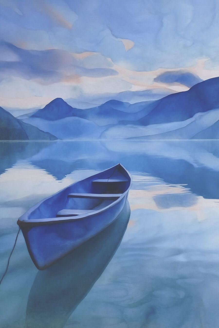 Boot auf dem See — ganzes Design