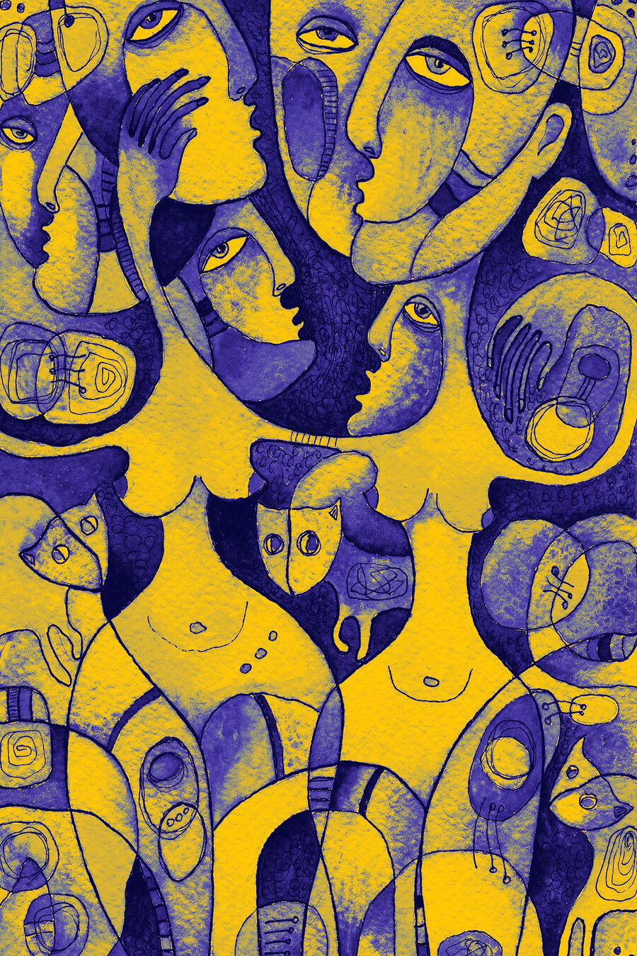 Ein Muster aus Katzen — ganzes Design