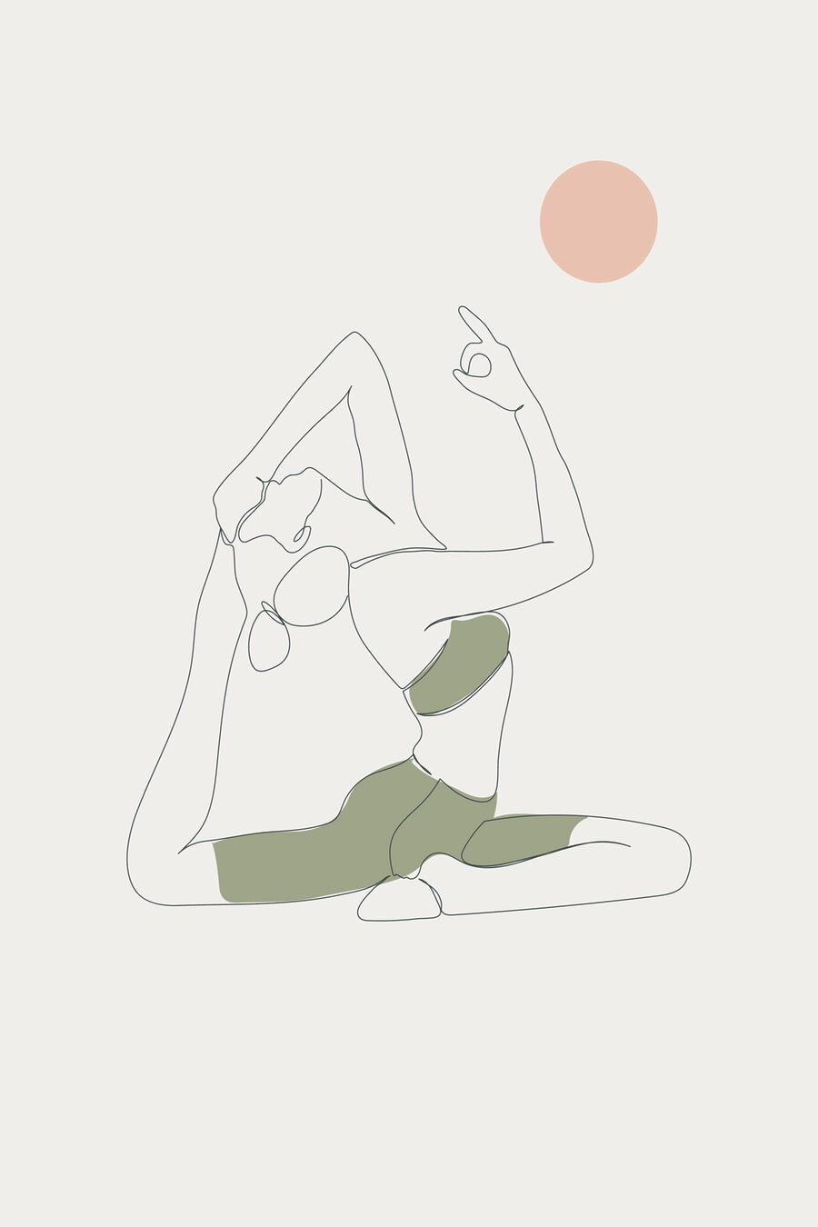 Yoga unter der Sonne — ganzes Design