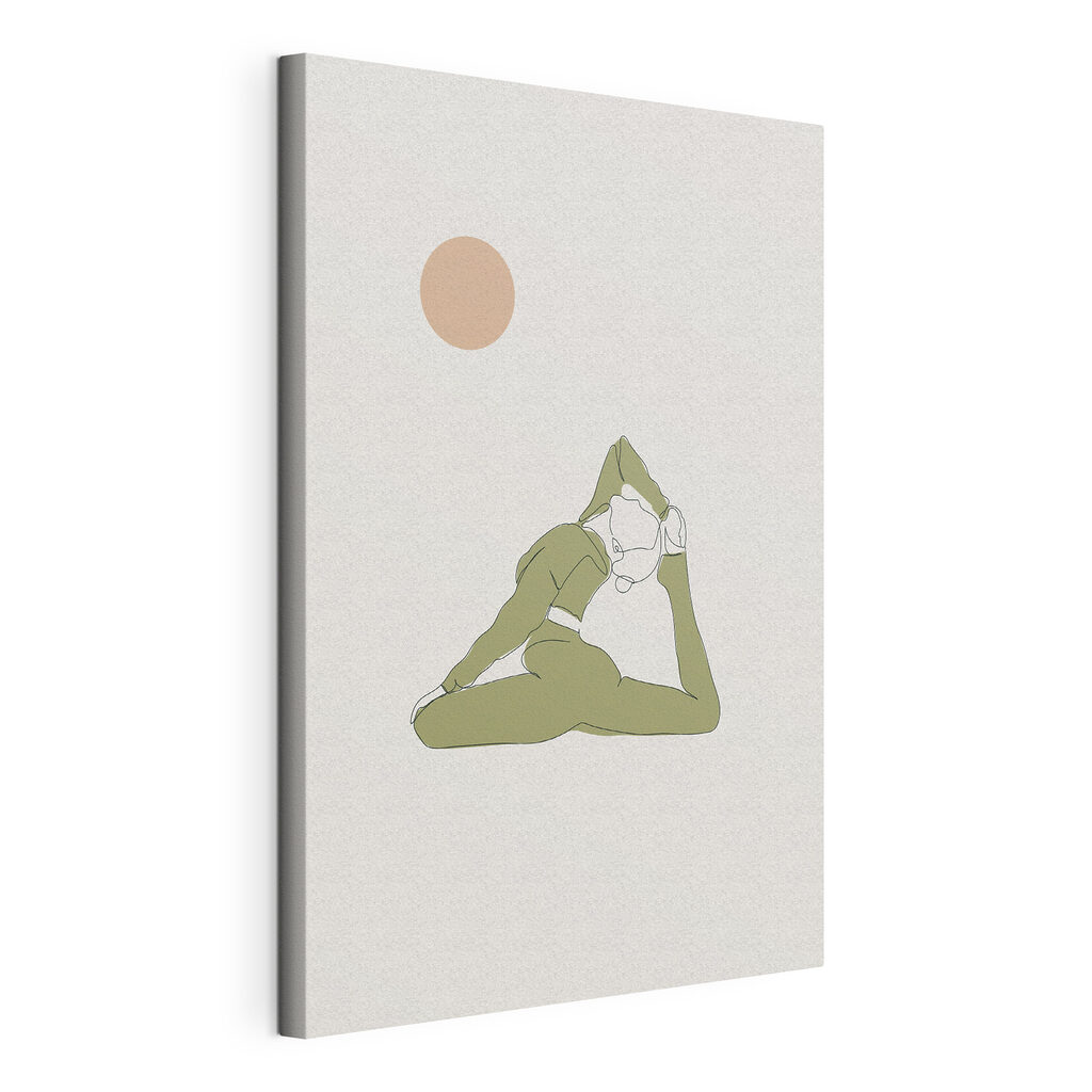 Geschmeidiges Yoga, gespannte Leinwand mit umlaufender Kante