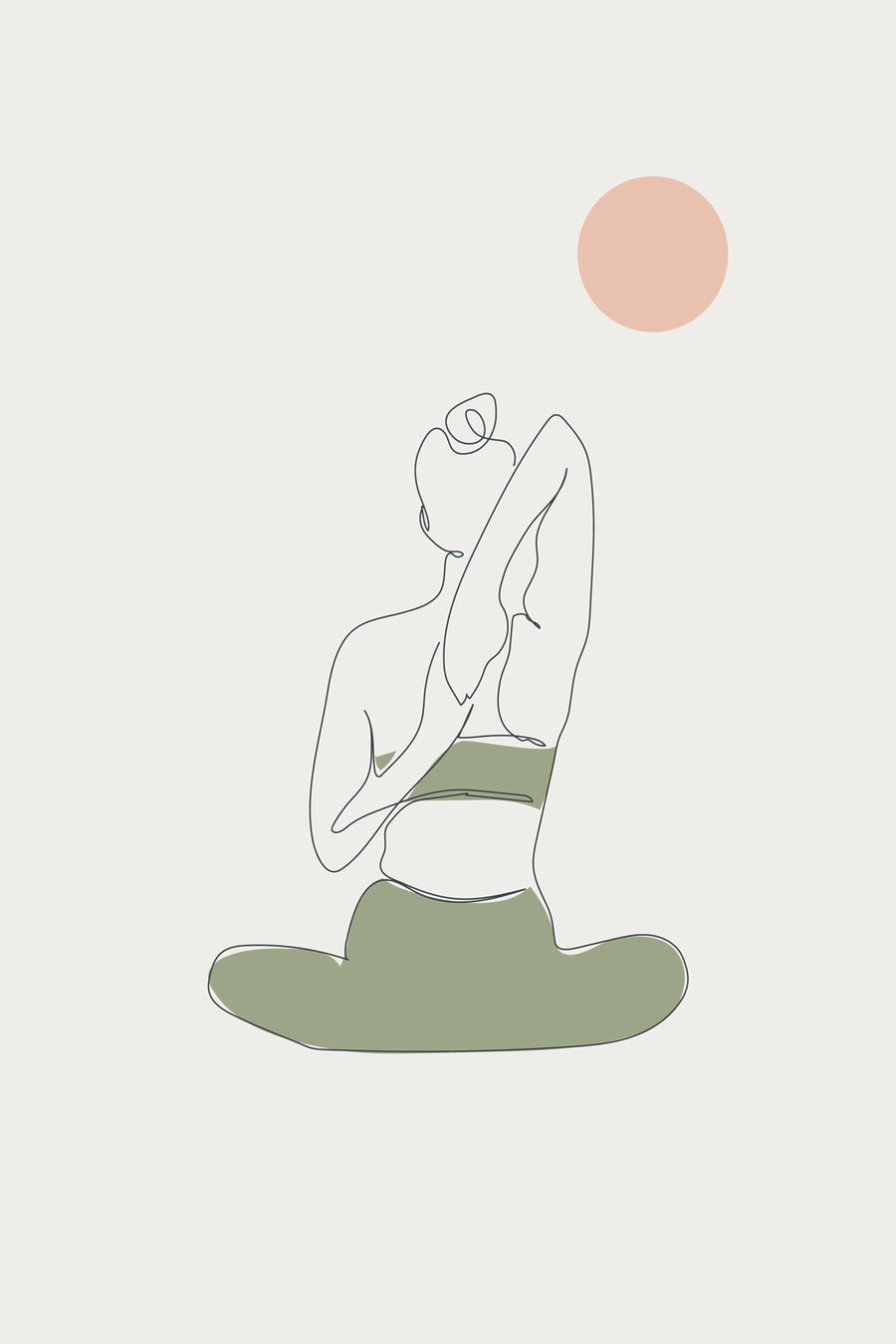 Yoga im Schneidersitz — ganzes Design