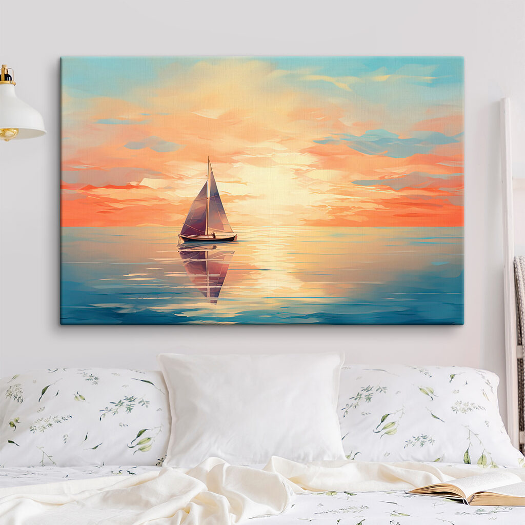 Segelboot in warmen Spiegelungen — Interieur 2