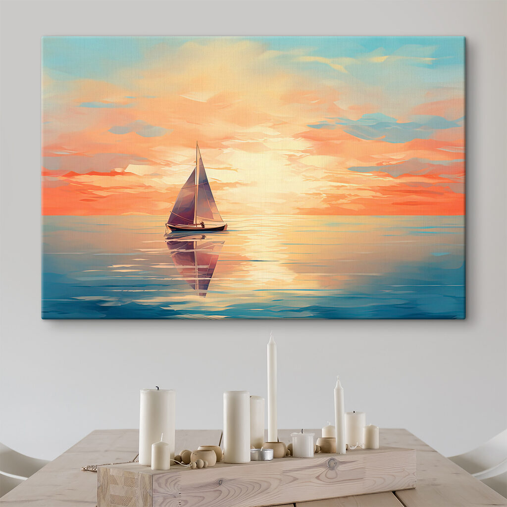 Segelboot in warmen Spiegelungen — Interieur 3