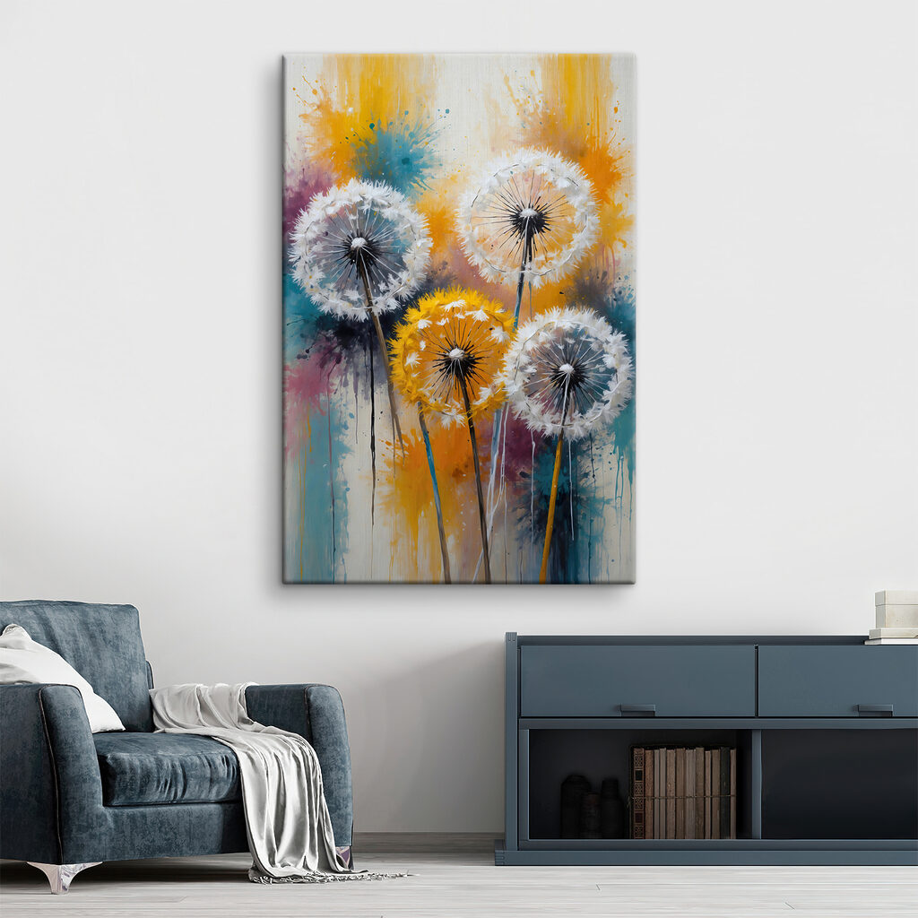 Pusteblumen in fröhlichen Farben — Interieur 2