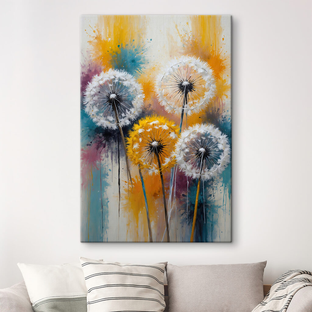 Pusteblumen in fröhlichen Farben — Interieur 3