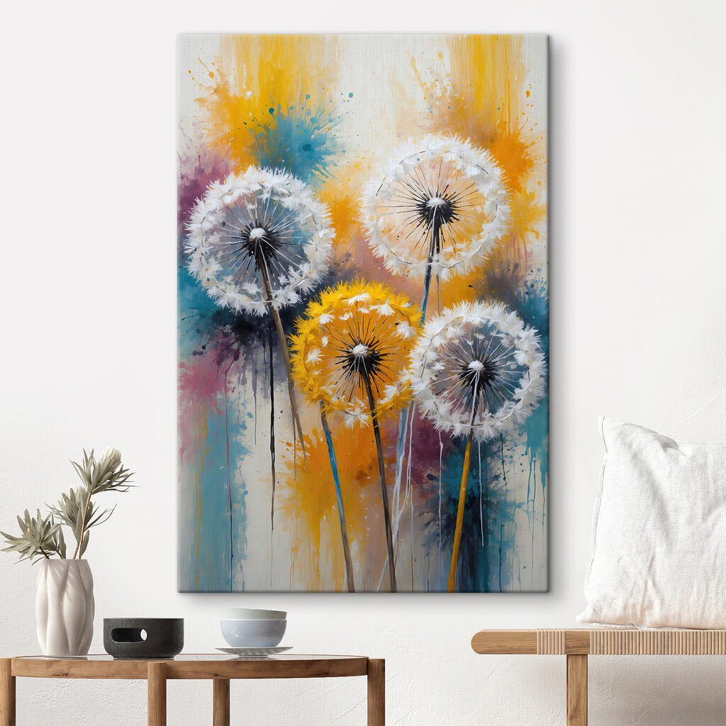 Pusteblumen in fröhlichen Farben — Interieur 1