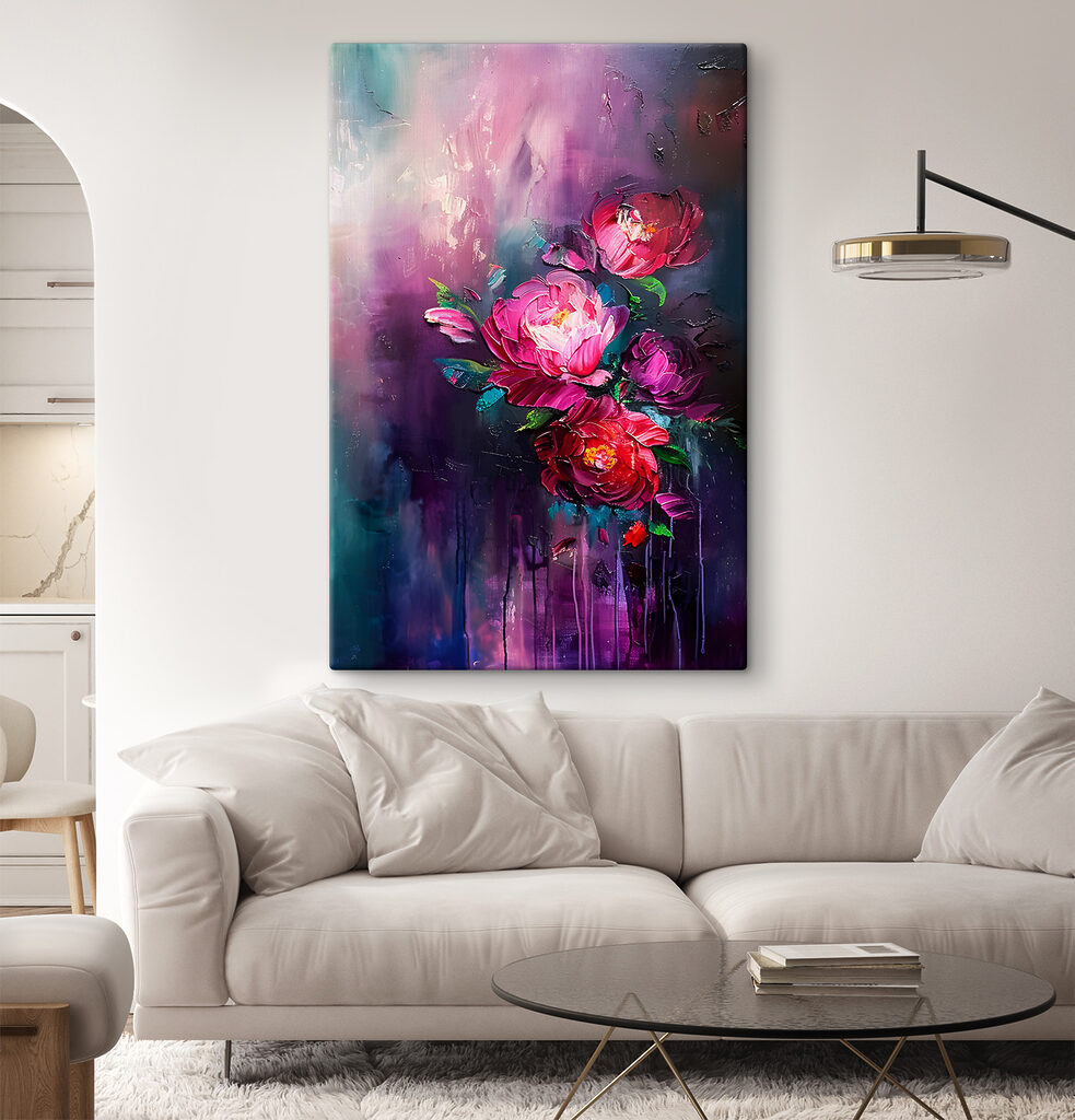 Blüten auf violettem Grund — Interieur 1