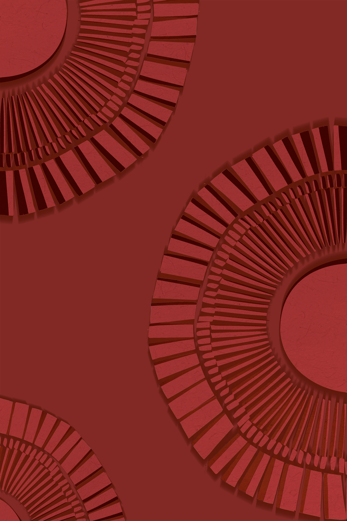 Rote Rundungen — ganzes Design
