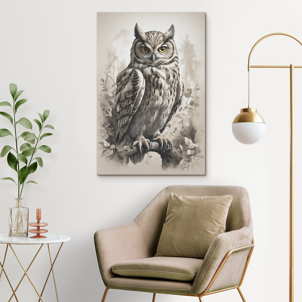 Eule in zarten Linien — Interieur 4