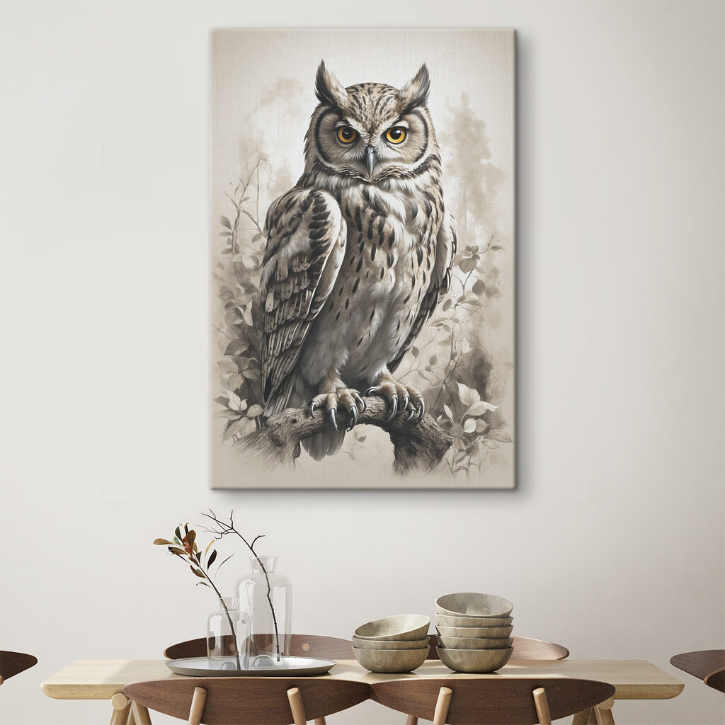 Eule in zarten Linien — Interieur 3