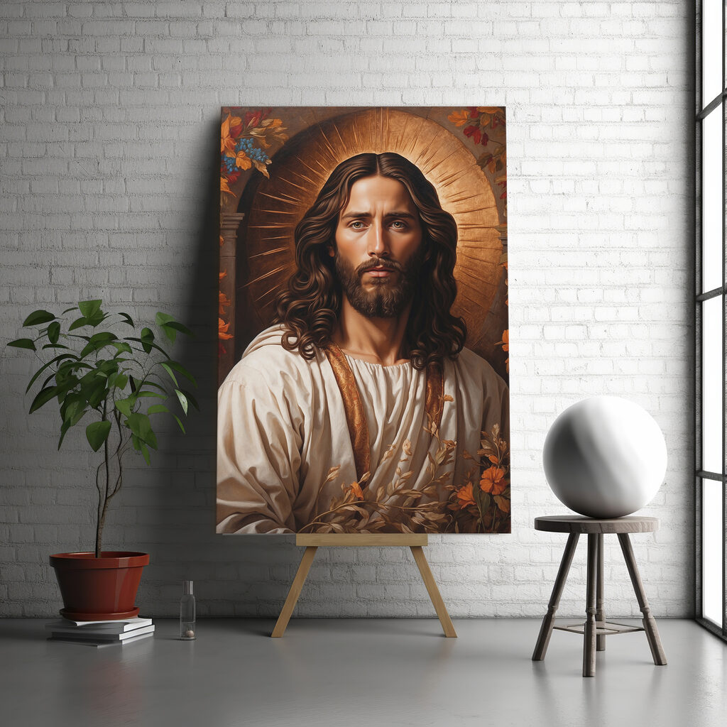 Jesus mit goldenem Heiligenschein — Interieur 1
