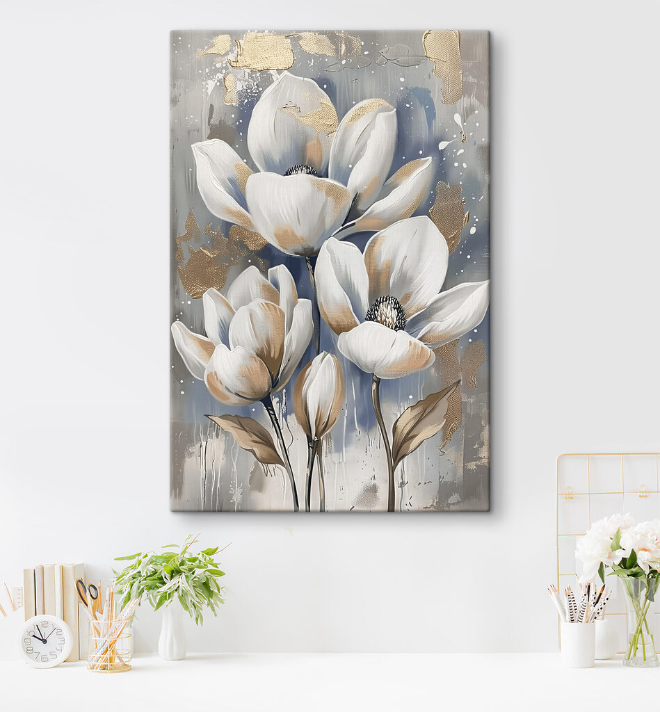 Leuchtende weiße Blüten — Interieur 1