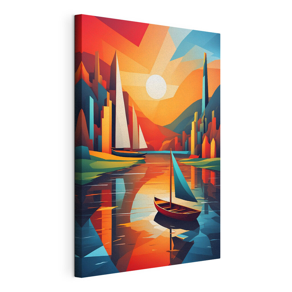 Segelboot unter der Sonne — Produktansicht