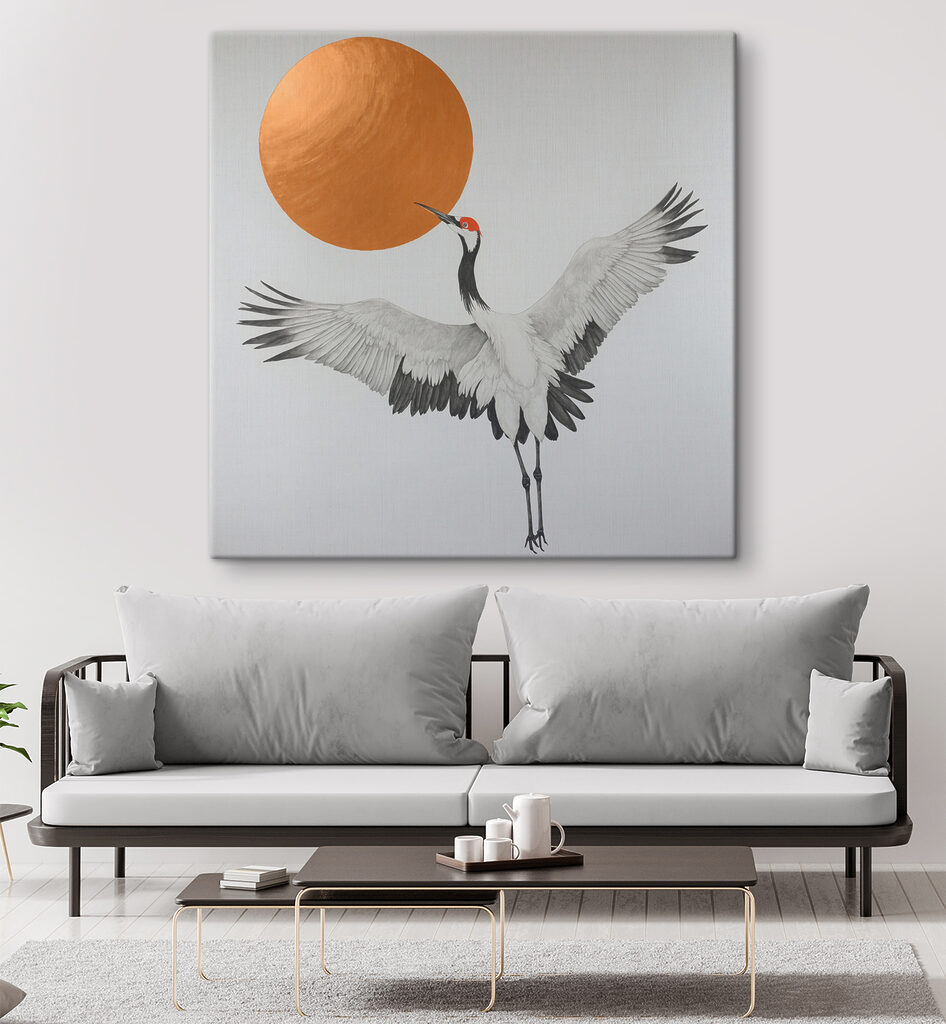 Kranich mit ausgebreiteten Flügeln — Interieur 3