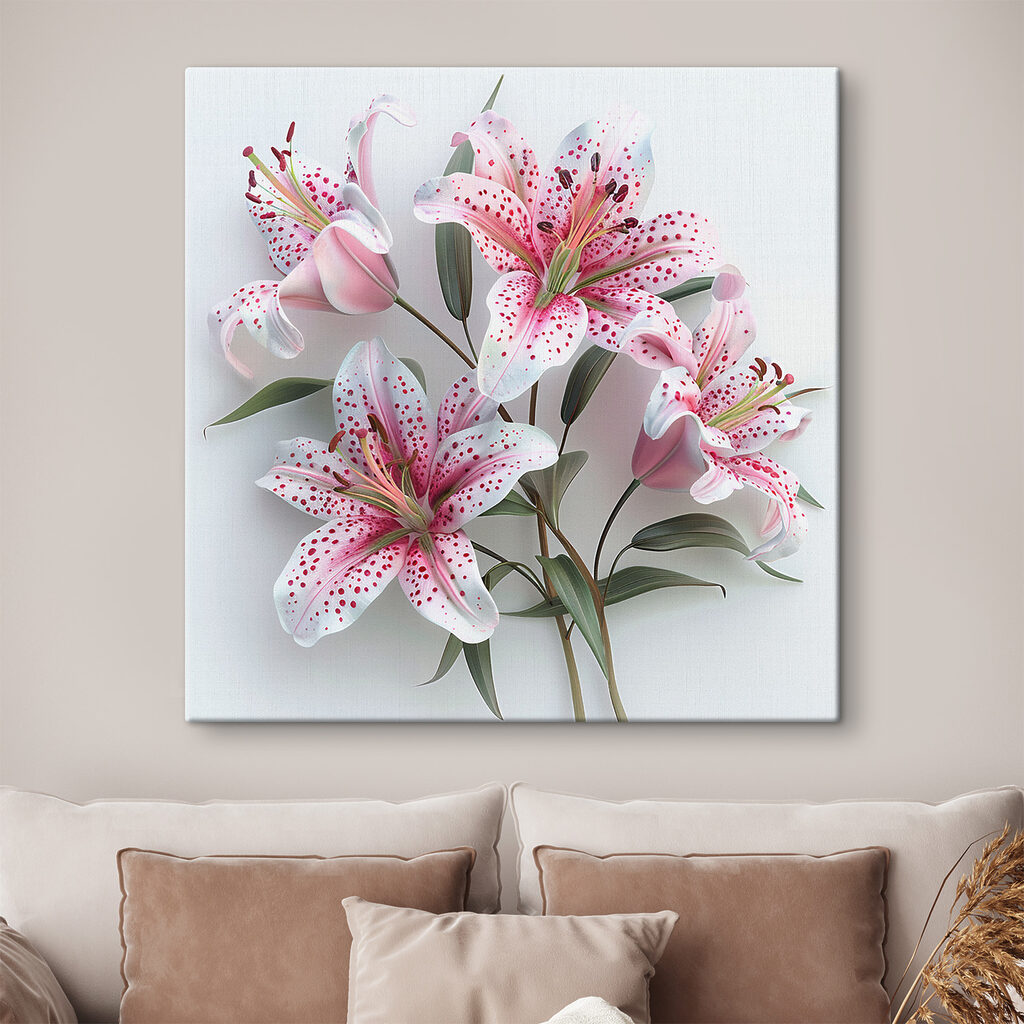 Gesprenkelte rosa Lilien — Interieur 1