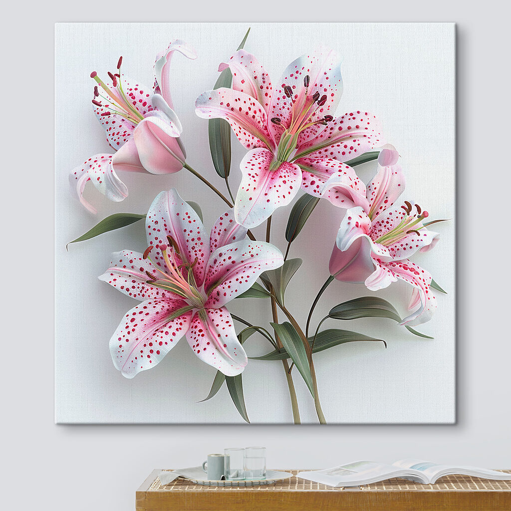Gesprenkelte rosa Lilien — Interieur 2