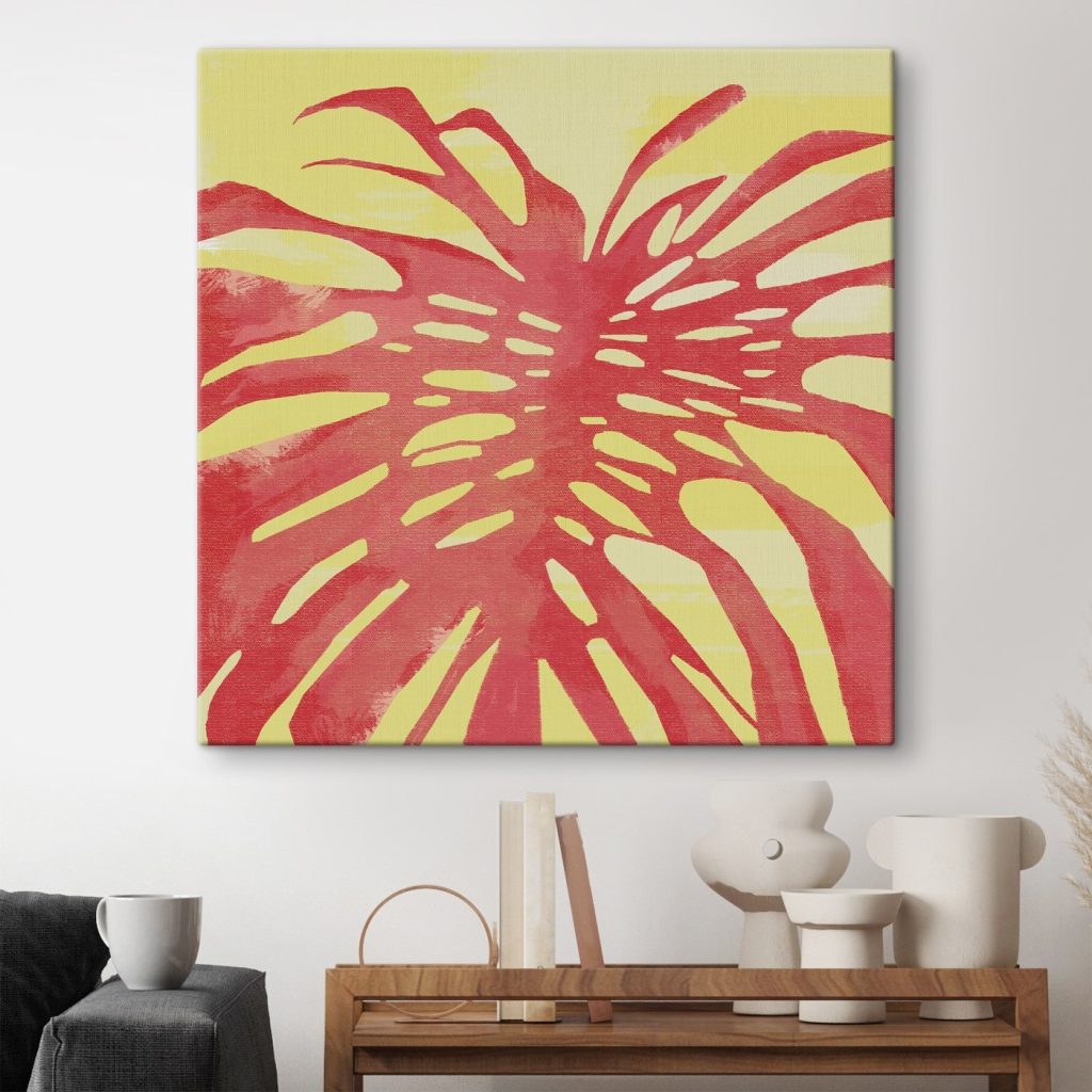 Rotes Blatt auf Gelb — Interieur 1