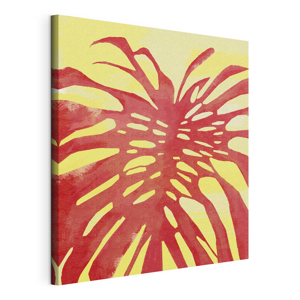 Rotes Blatt auf Gelb — Produktansicht