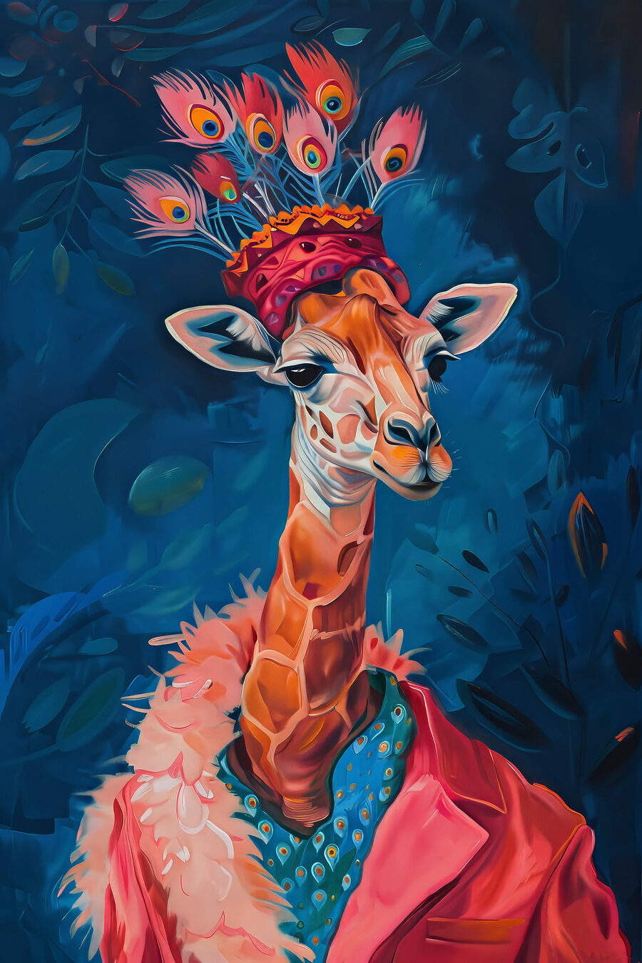 Giraffe mit Hut — ganzes Design