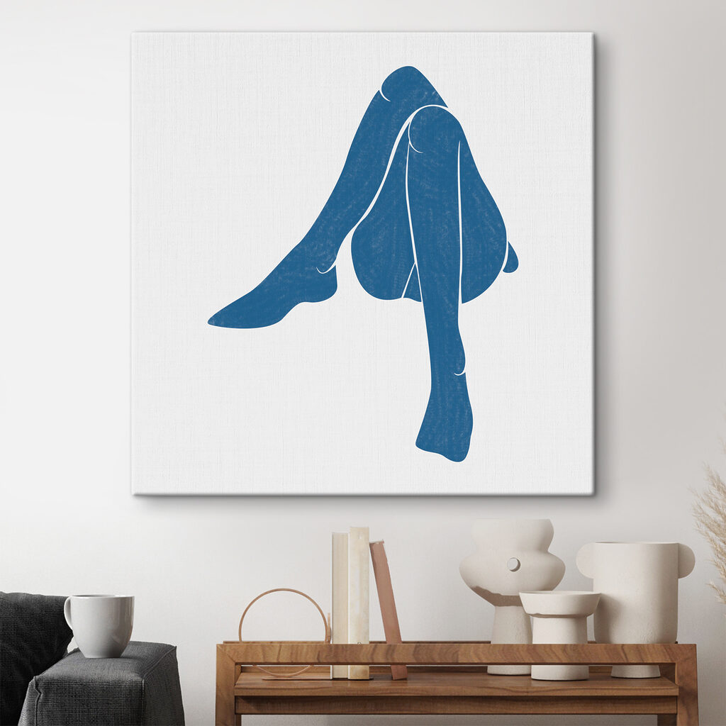 Sitzende Figur in Blau — Interieur 1