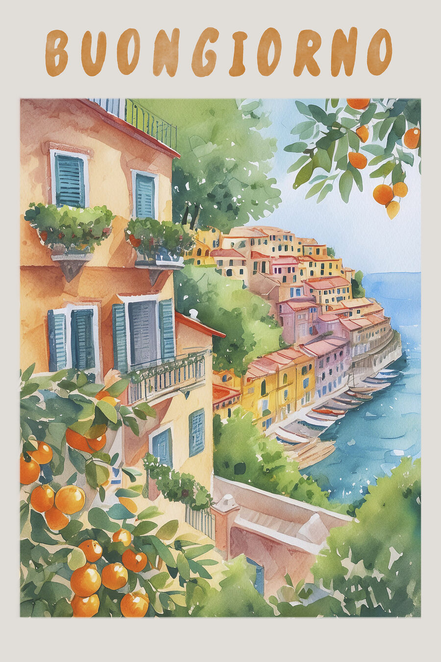 Buongiorno mit Orangen — ganzes Design