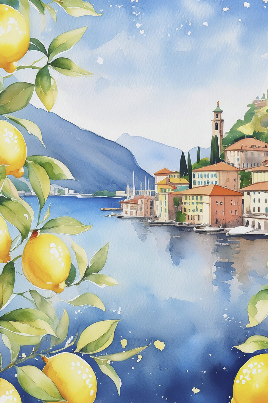 Zitronen am See — ganzes Design