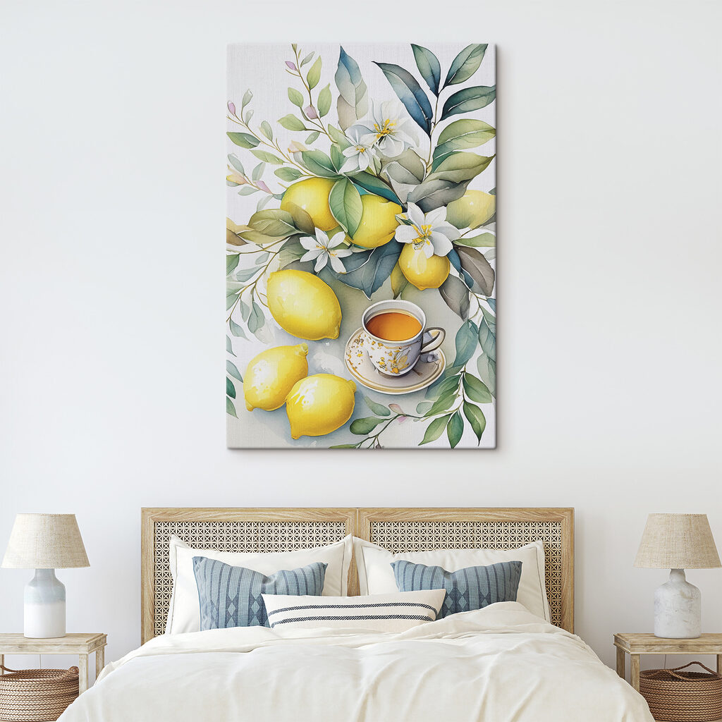 Zitronentee zwischen weißen Blüten — Interieur 2