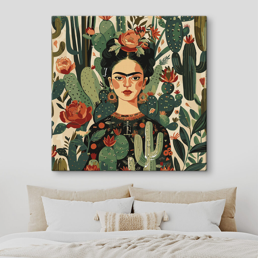 Frida mit roten Kaktusblüten — Interieur 2
