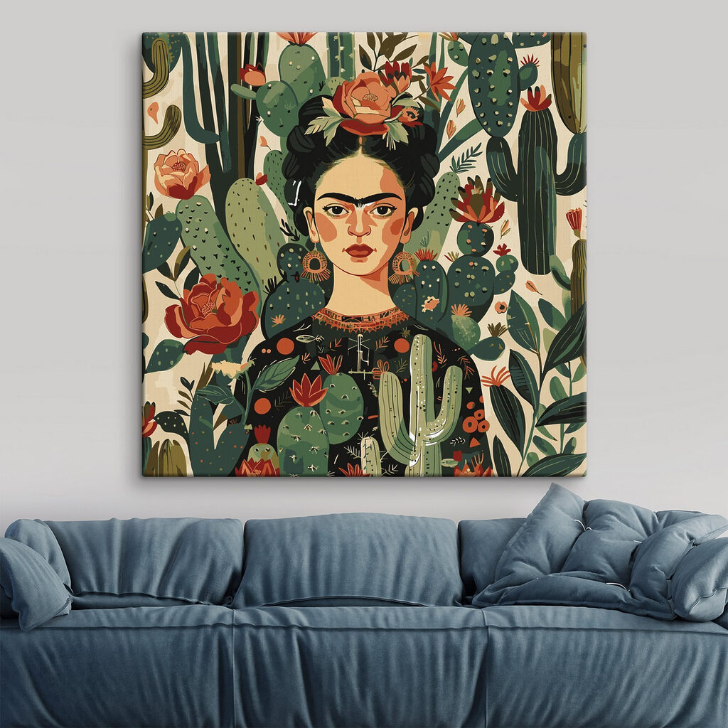 Frida mit roten Kaktusblüten — Interieur 4