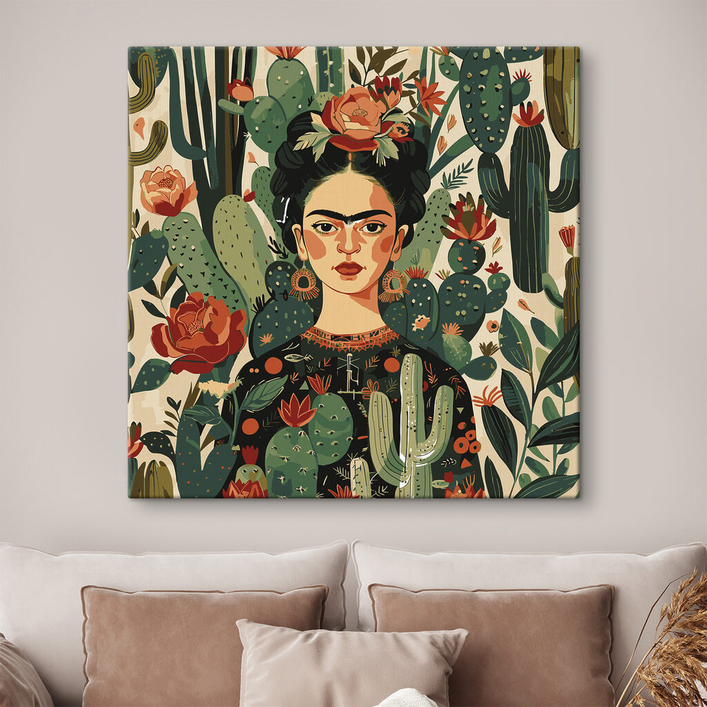 Frida mit roten Kaktusblüten — Interieur 3