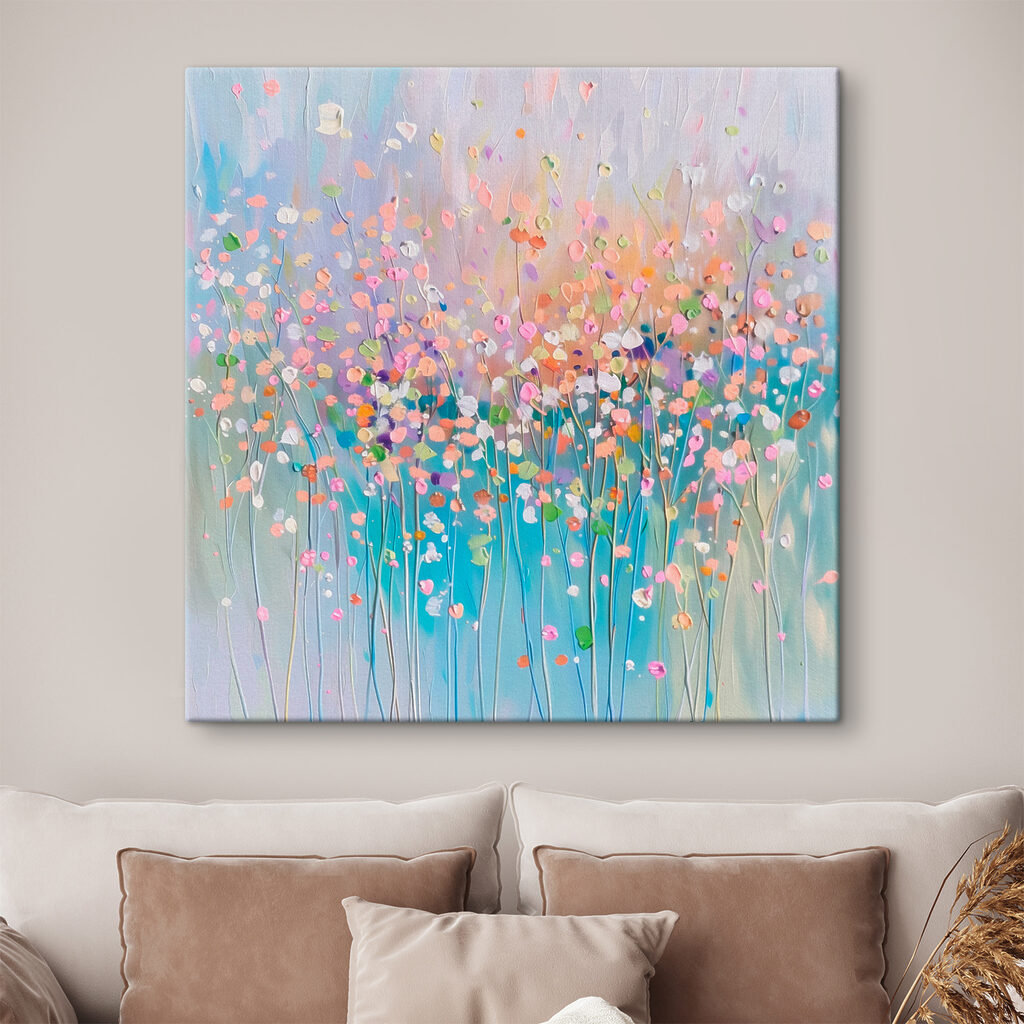 Blüten wie Lichtpunkte in einem Interieur