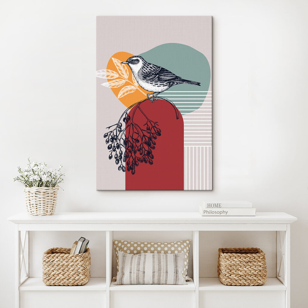 Vogel auf gestreiftem Grund — Interieur 2