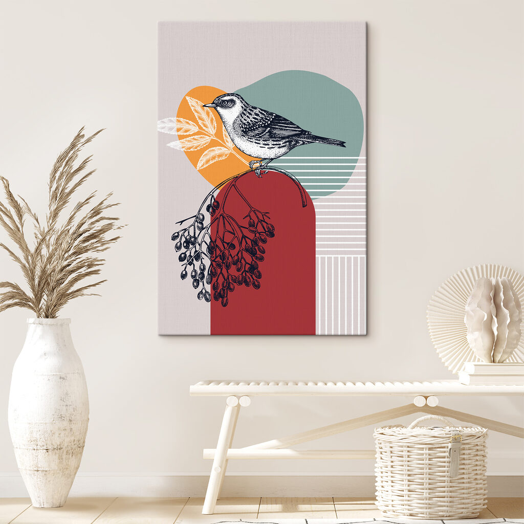 Vogel auf gestreiftem Grund — Interieur 1