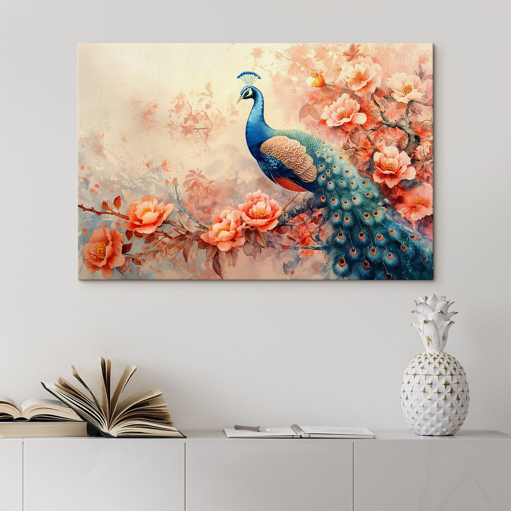 Pfau auf blühendem Zweig — Interieur 2