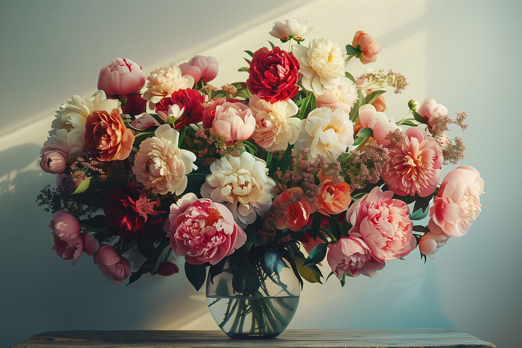 Üppiger Blumenstrauß — ganzes Design