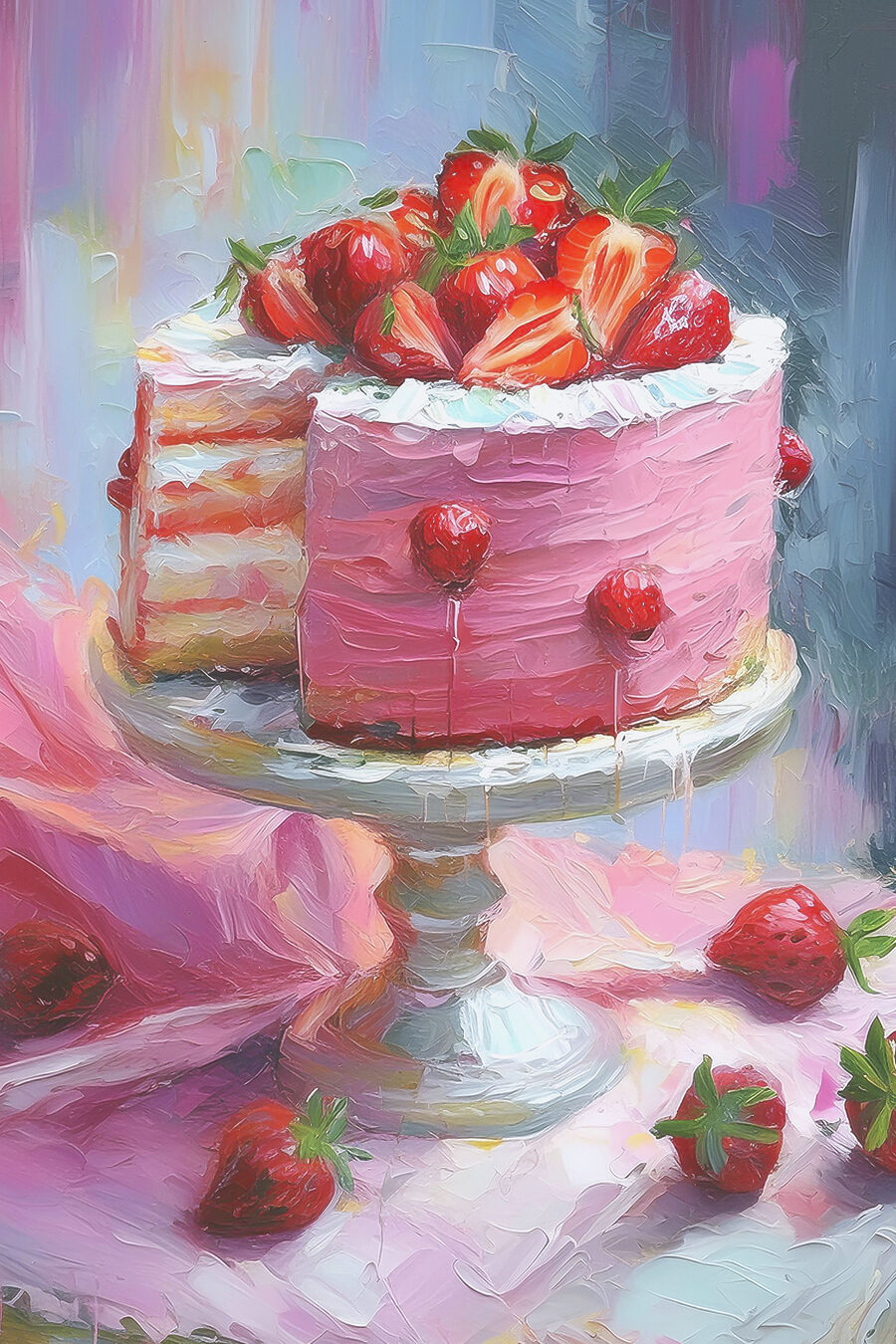 Erdbeertorte — ganzes Design