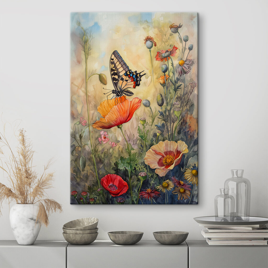 Schmetterling zwischen Gräsern — Interieur 1