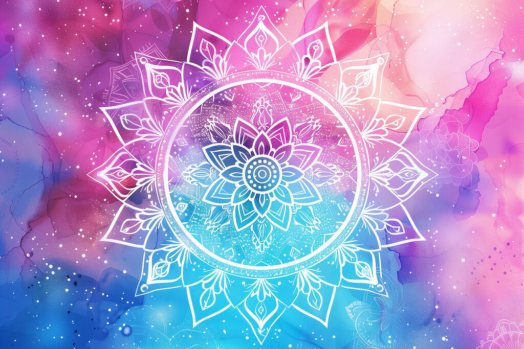 Mandala im Sternennebel — ganzes Design