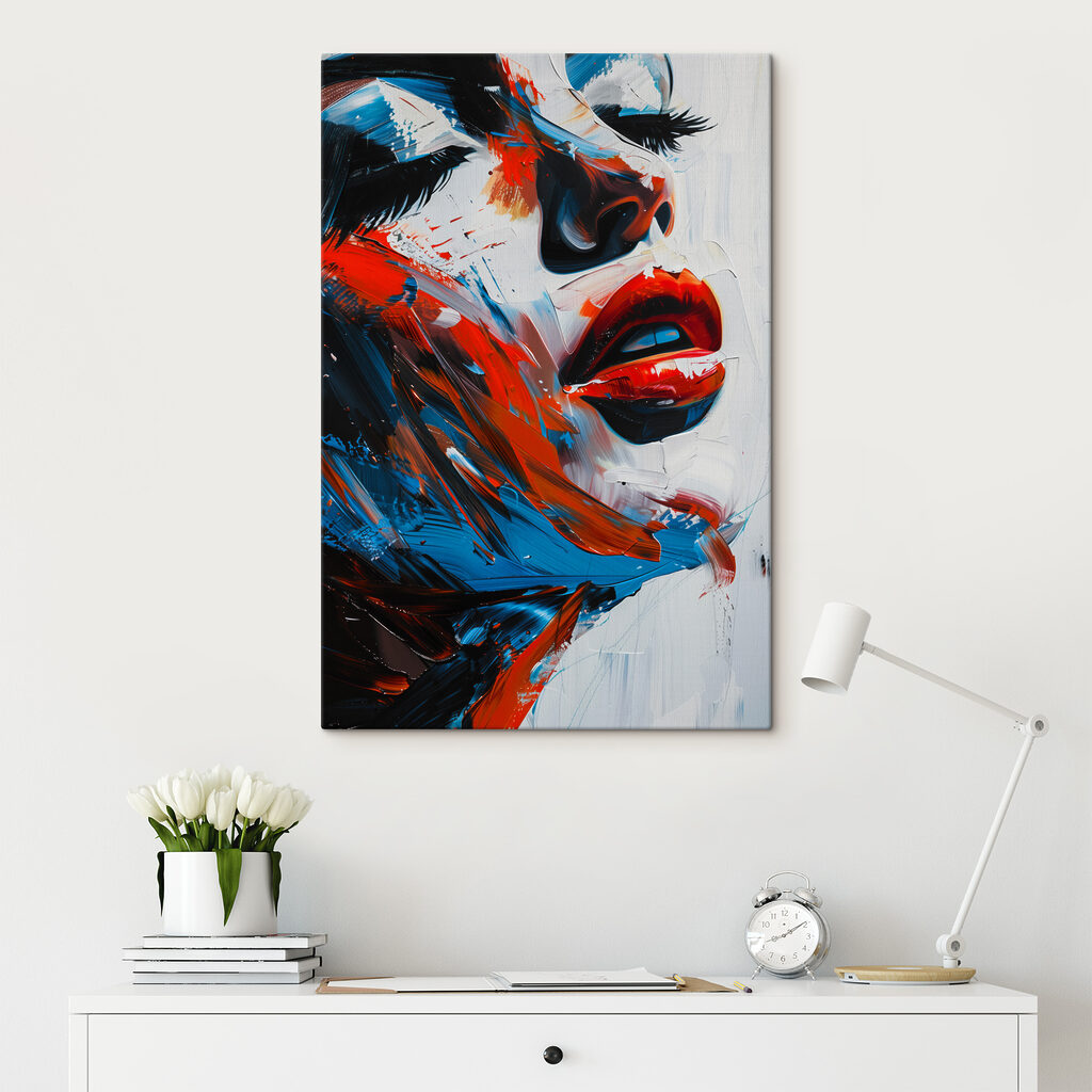 Gesicht zwischen Farbstrichen — Interieur 2