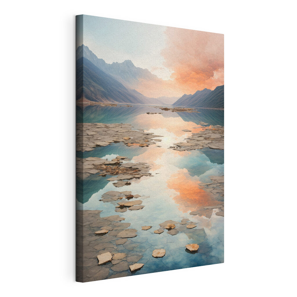 Bergsee im Abendlicht — Produktansicht