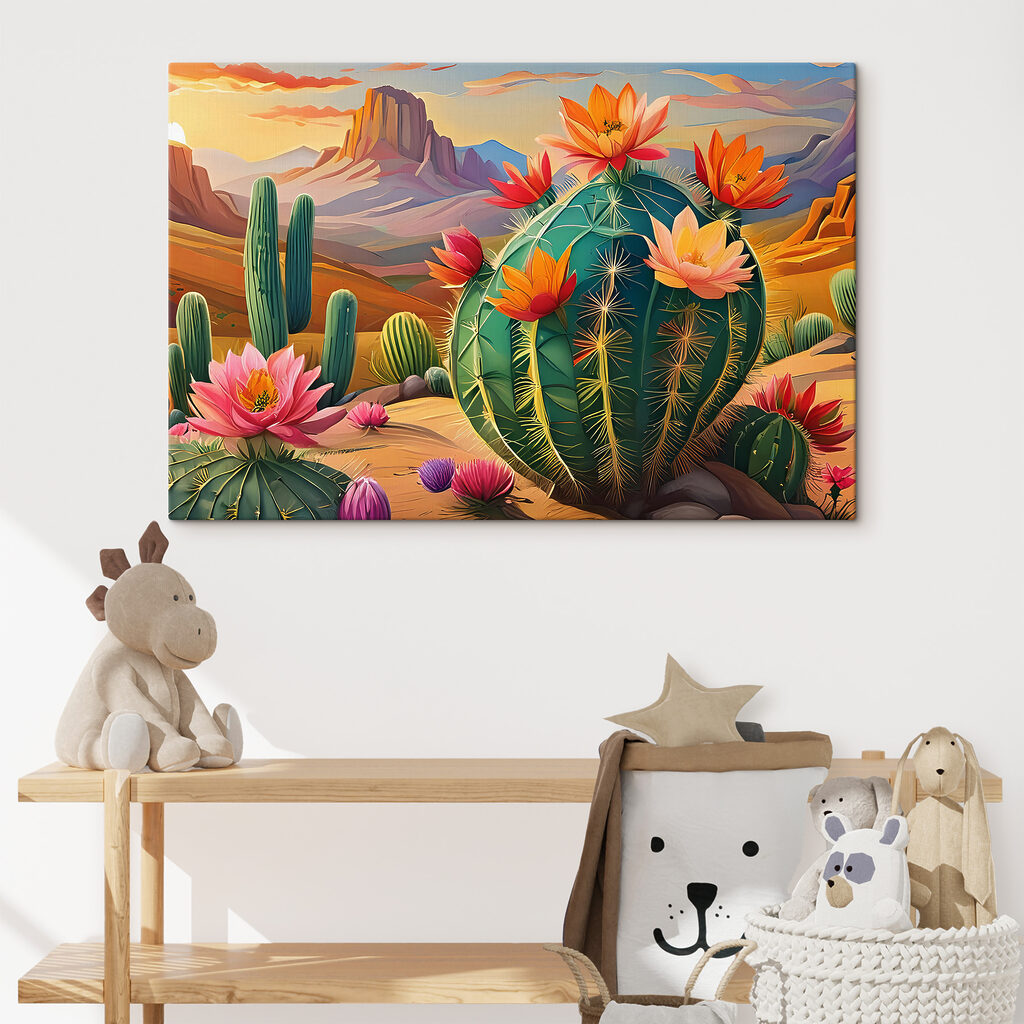 Blühende Wüstenkakteen — Interieur 2