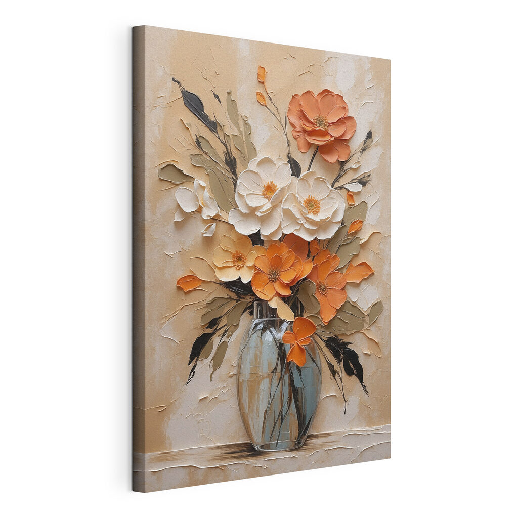 Blumen in heller Vase — Produktansicht
