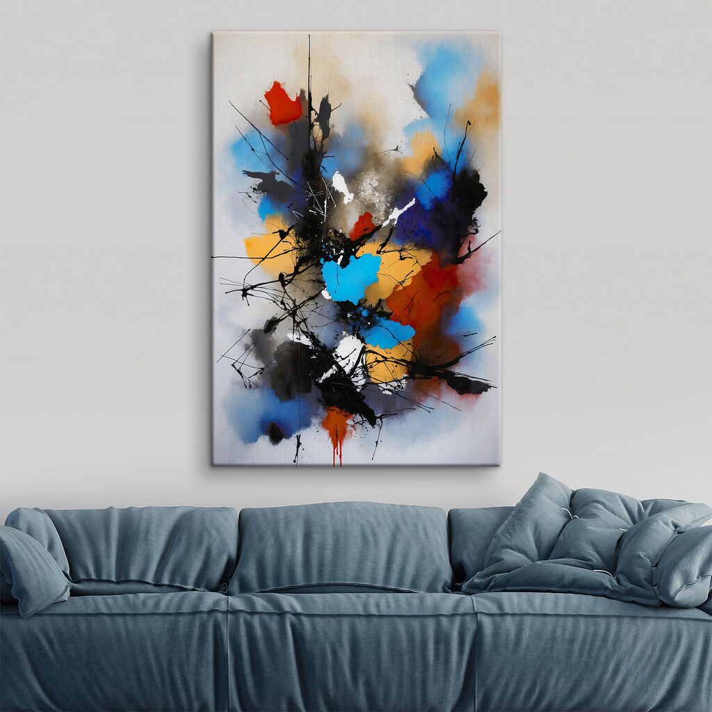 Pinselstriche über Farbflächen — Interieur 1