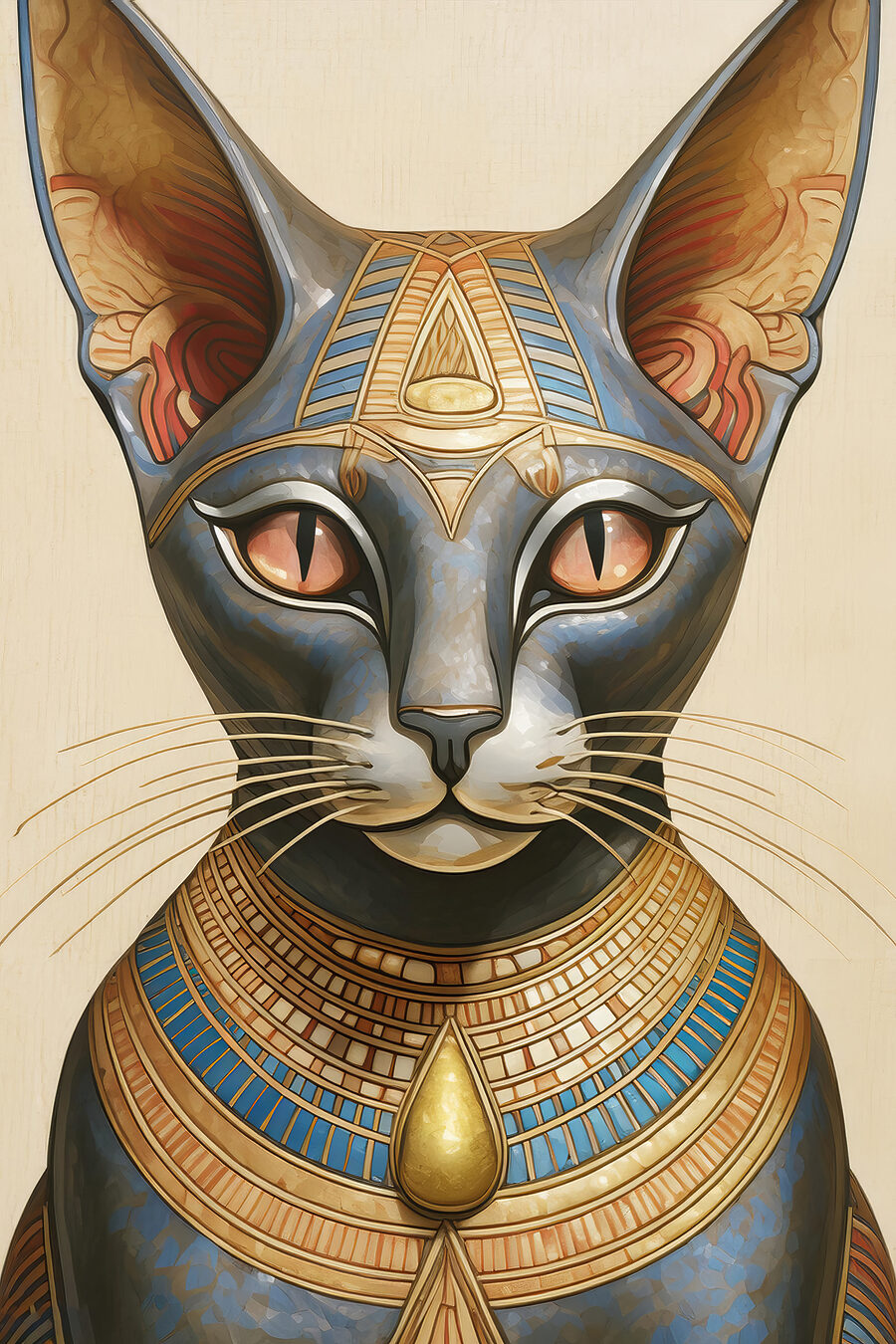 Katze mit goldenem Kragen — ganzes Design