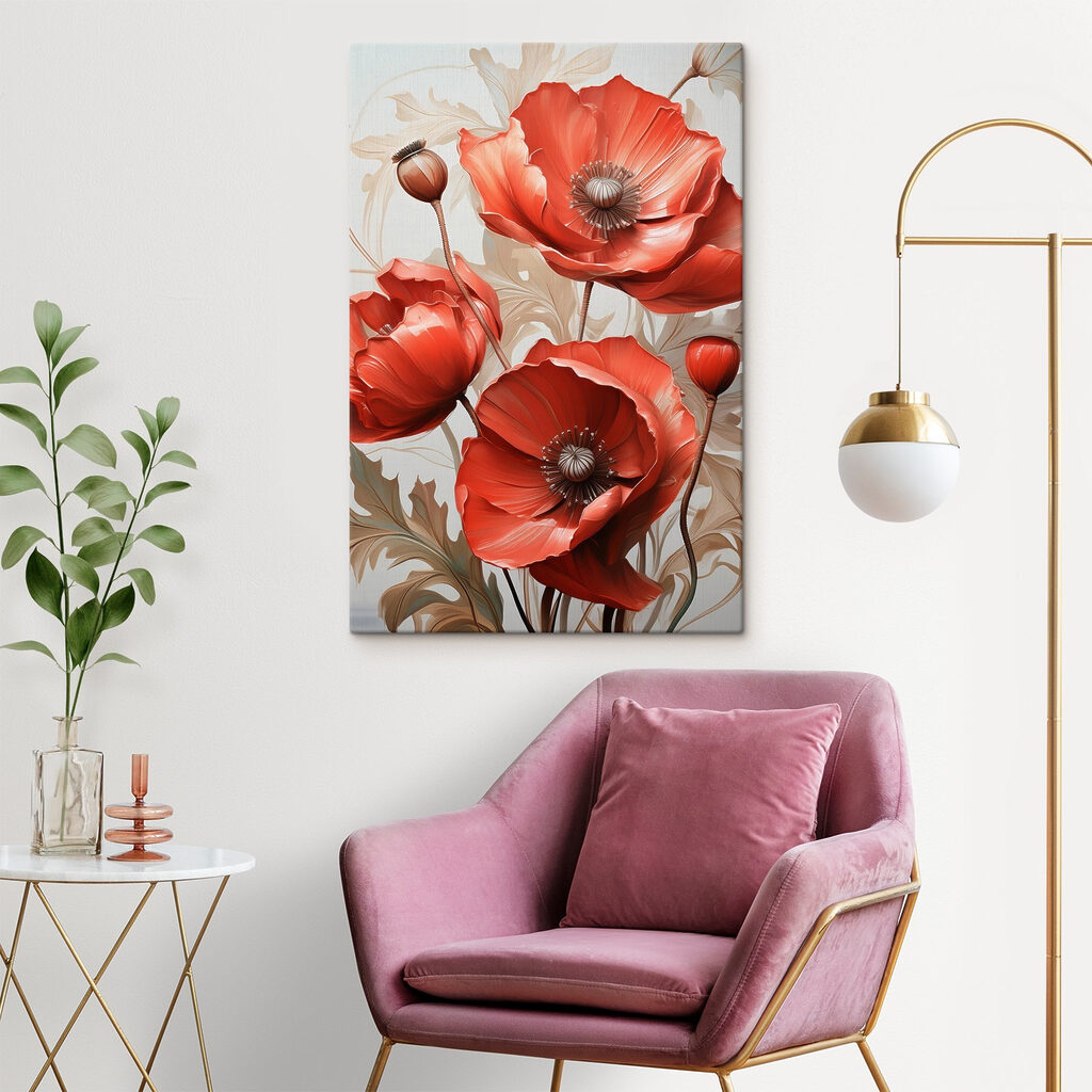 Leuchtend roter Mohn — Interieur 3