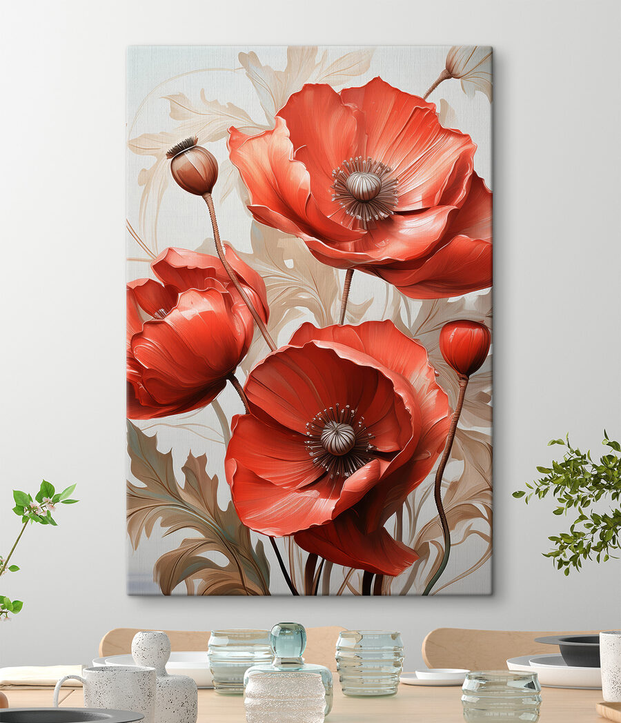 Leuchtend roter Mohn — Interieur 1