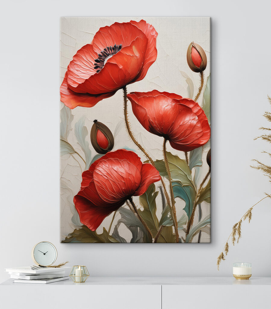 Rote Mohnblüten — Interieur 1