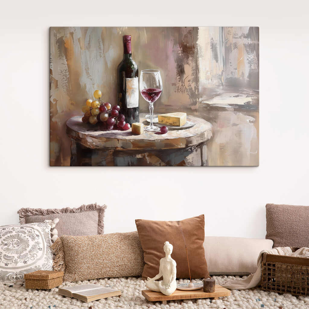 Wein, Trauben und Käse — Interieur 1