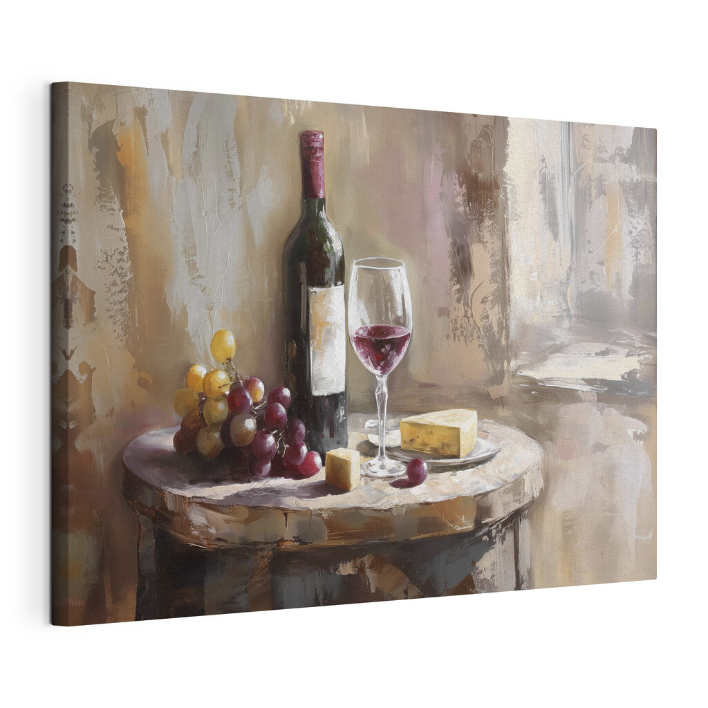Wein, Trauben und Käse — Produktansicht