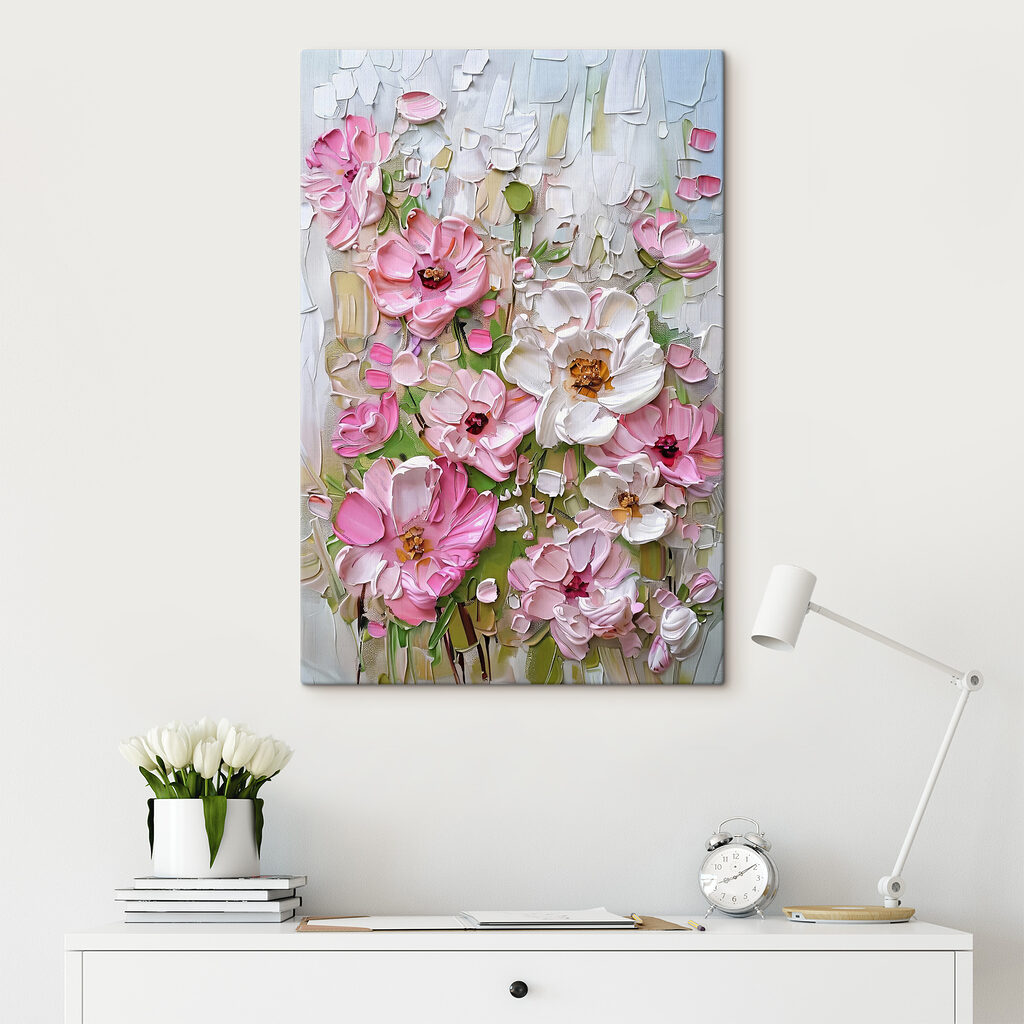 Blüten auf rissigem Weiß — Interieur 2